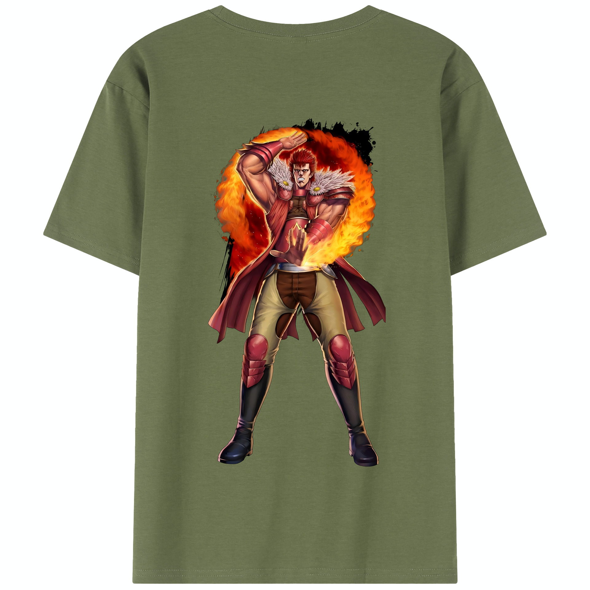 （画像用） 北斗の拳 Fist of the North Star 綿100％半袖Tシャツ（背面プリント）